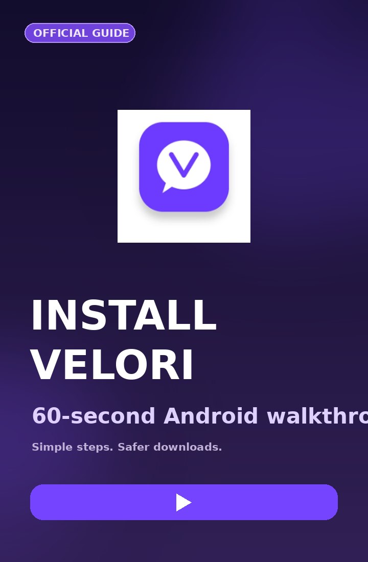 VELORI Android installation video preview